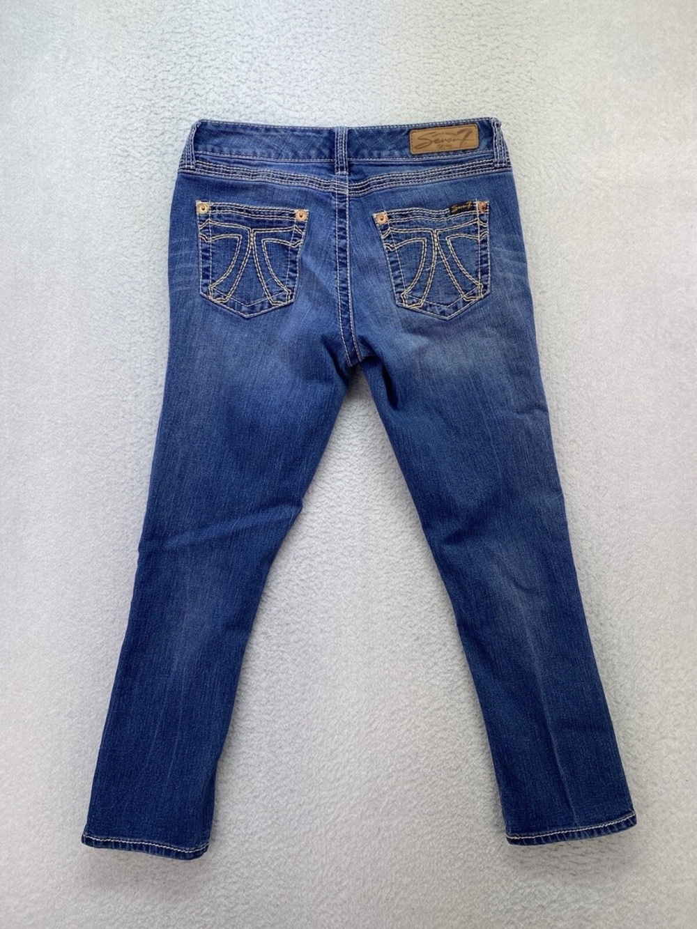 Seven7 Blue Flare Jeans - Picture 3 of 4